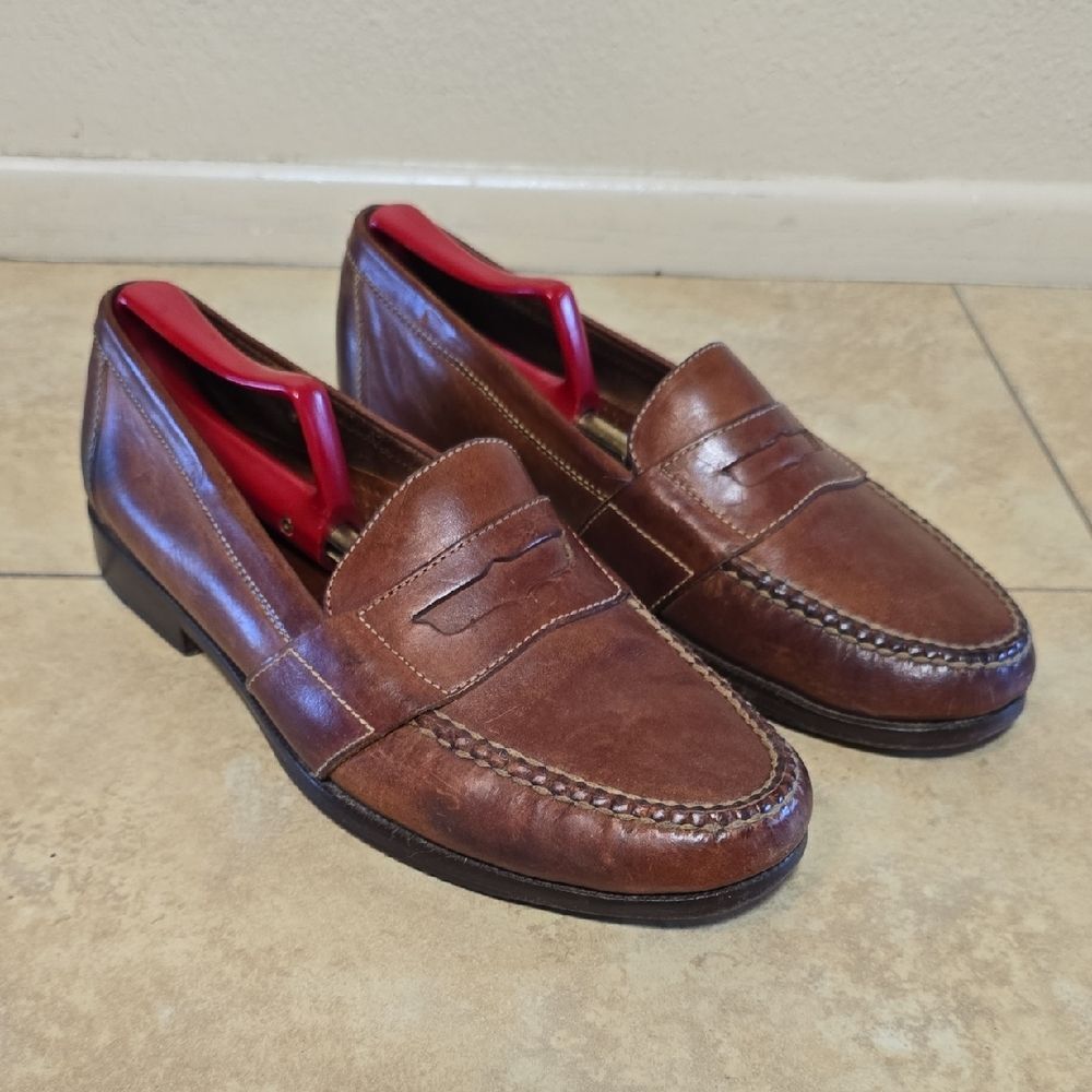 Cole Haan Brown Leather Slip-On Loafers